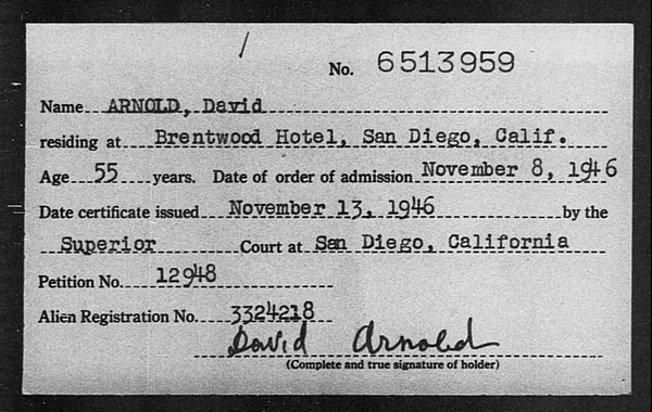 Arnold, David - 1946