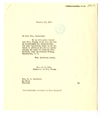 Correspondence Between Maud Henderson and Edith Helm