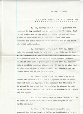 Memorandum, October 1, 1935