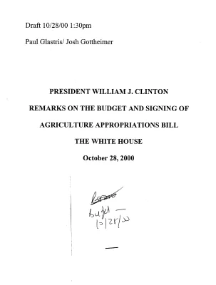 Budget 10/28/00