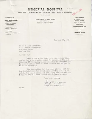 Letters Received to C.B. Lee, February 17, 1941