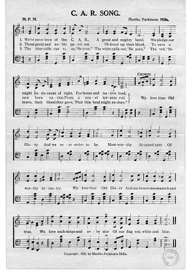 "C.A.R. Song" Sheet Music by Martha Parkinson Mills