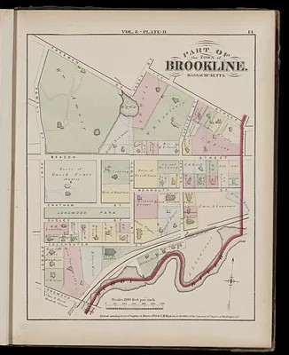 Atlas of the town of Brookline, Massachusetts