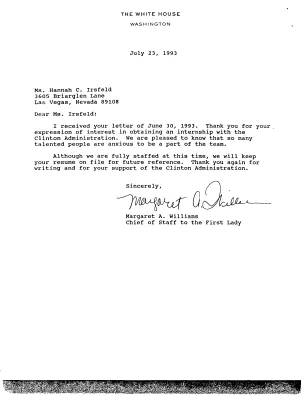 [Correspondence from 1993]: I