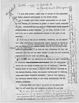 Draft Message from Franklin D. Roosevelt to Winston Churchill