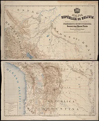 Mapa de la República de Bolivia
