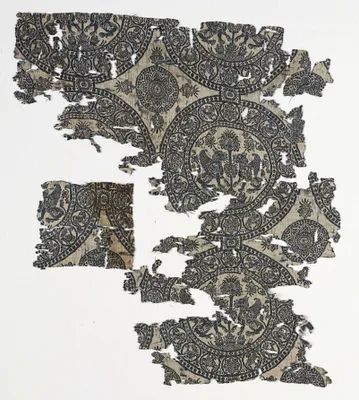Fragment with Griffins in Roundels