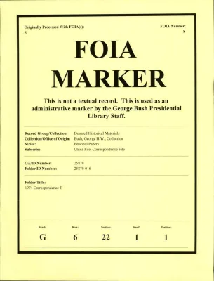 1974 Correspondence T