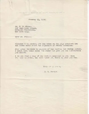Letters Sent to Dr. F.B. Flinn [Dr. Frederick B. Flinn], January 25, 1926