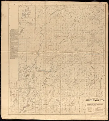 Map of Chippewa County, state of Wisconsin