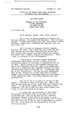 Remarks of the President on the Boardwalk in Front of the Haddon Hall Hotel [Ford Speech or Statement]