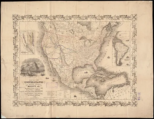 Map of the United States, the British provinces, Mexico, &c