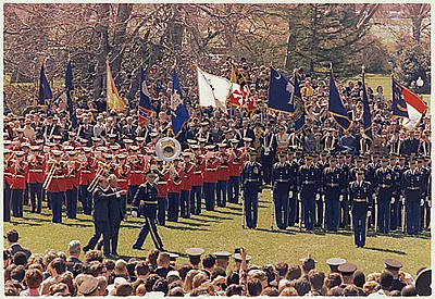 Arrival Ceremony for West German Chancellor Willy Brandt on the South Lawn of the White House