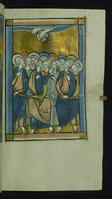Leaf from Psalter: Pentecost