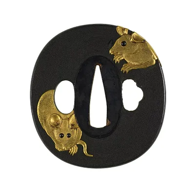 Tsuba with Mice