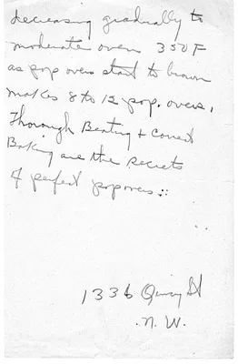 Partial Recipe