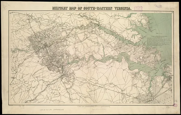 Military map of south-eastern Virginia