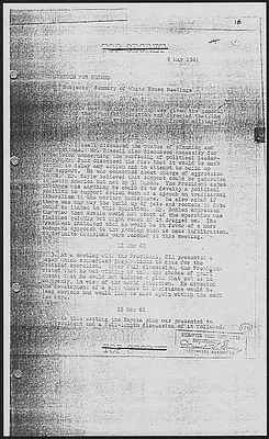 Annex No. 16 Summary of White House Meetings