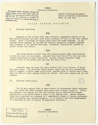 Memorandum, Daily Korean Bulletin
