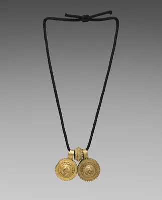 Necklace (ashän ketab) with amulet pendants (tälsäm) and bead