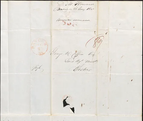 D.M. Howard to George Coffin, 26 August 1840