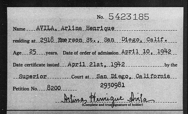 Avila, Arlina Henrique - 1942