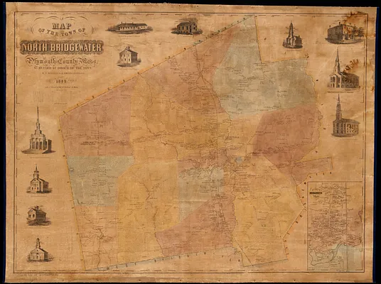 Map of the town of North Bridgewater