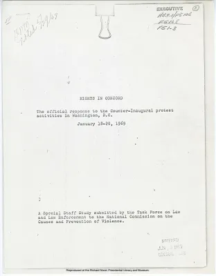 [EX] FG 168 National Commission on the Causes and Prevention of Violence, 1969-1970