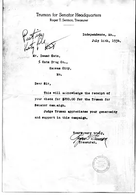 Memorandum from Roger T. Sermon to Isaac Katz