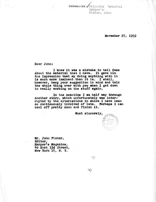 Correspondence Between Dean Acheson and John Fisher