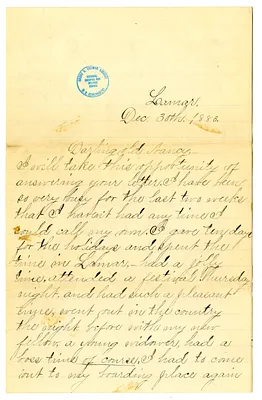 Letter from Mary Martha Truman to Nancy Bentley