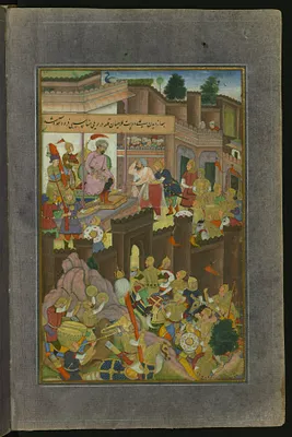 'Ali Dust Taghayi Paying Homage to Babur