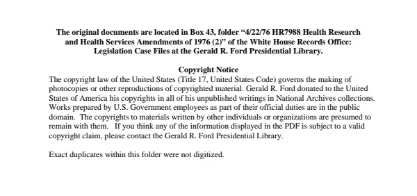1976/04/22 HR7988 Health Research and Health Services Amendments of 1976 (2)