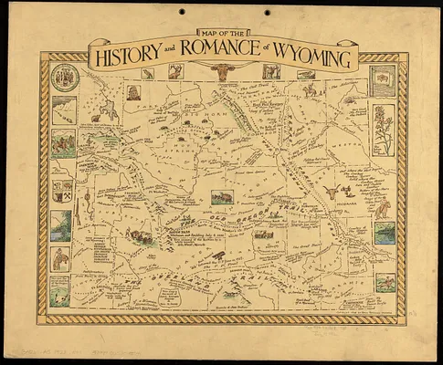 Map of the history and romance of Wyoming