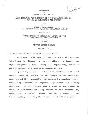 Regulatory Reform Issue [1981] (3)