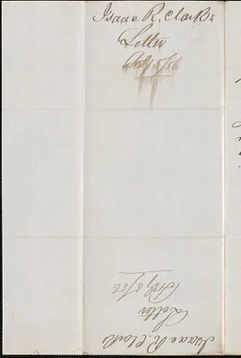Isaac R. Clark to W. A. Harrington, 5 February 1856
