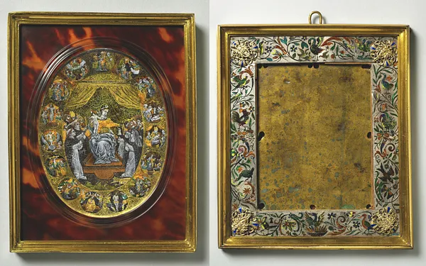 Plaque Depicting the Madonna and Frame