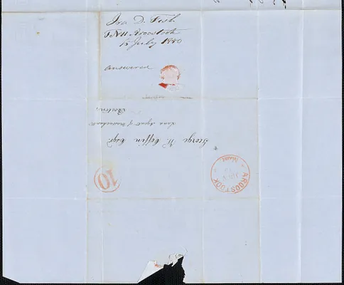 Ira D. Fish to George Coffin, 15 July 1850