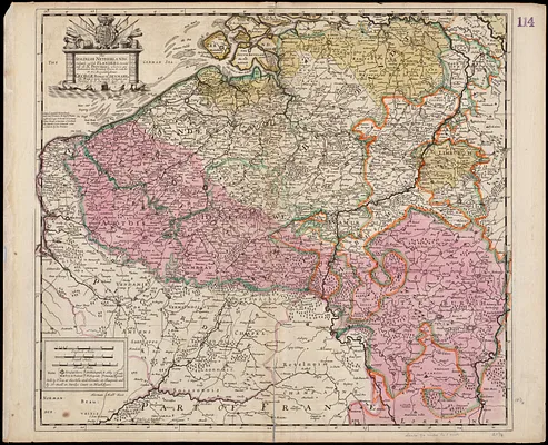 The Spainish Netherlands, vulgarly called Flanders, devided into its X provinces, wherein are delineated the fortified towns roads &c