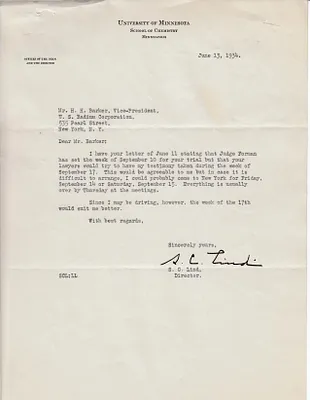 Letters Received to H.H. Barker, June 13, 1934