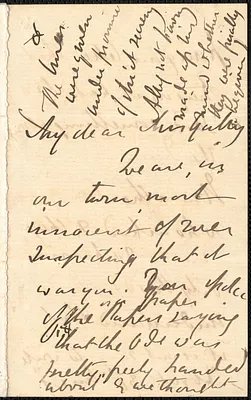 Emily Tennyson autograph letter signed to Mrs. Gatty, Farringford, [Isle of Wight], 21 December 1861