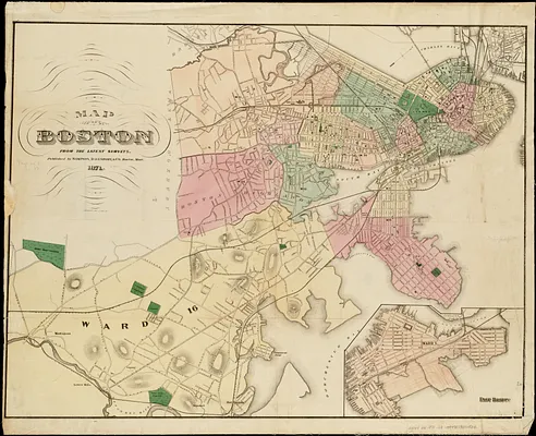 Map of Boston from the latest surveys
