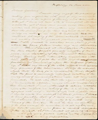 Letter from Oliver Johnson, Craftsbury, V[ermon]t, to William Lloyd Garrison, 1832 June 4