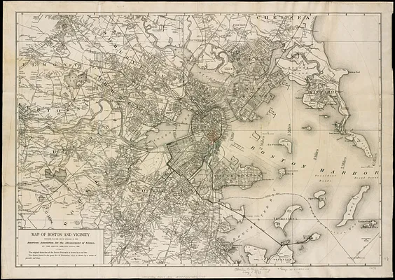 Map of Boston and vicinity