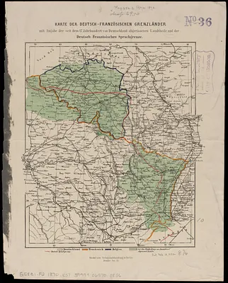 Karte der Deutsch-Französischen Grenzländer