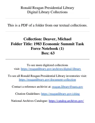 1983 Economic Summit Task Force Notebook (1)