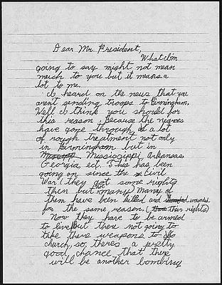 Letter to the President Birmingham, Alabama