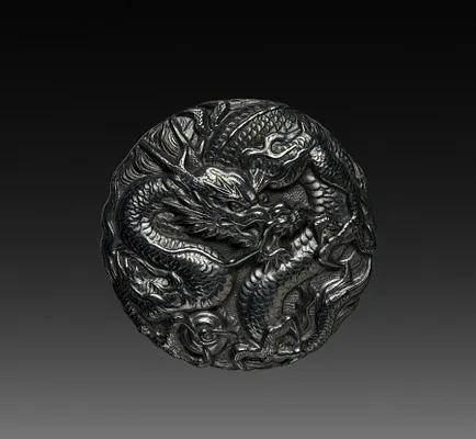 Button with Dragon