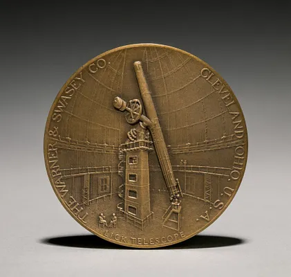 Medal: In Commemoration of the Fiftieth Anniversary - The Warner and Swasey Company (reverse)