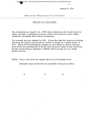 Bill Signing Statement for President's First Bill Signed Into Law [Signing Statements and Announcements]